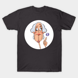 Old man with gray hair - caricature T-Shirt